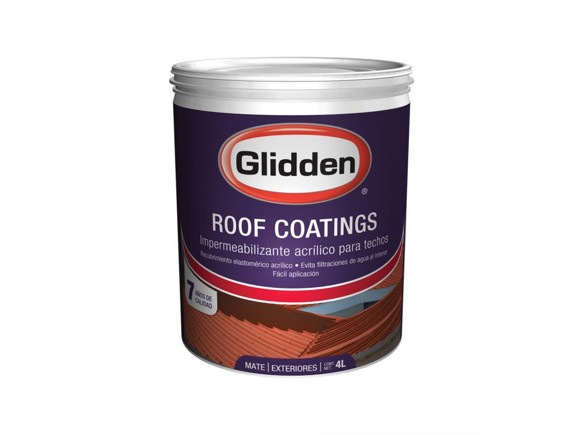 Imagen de BASE 4L GLIDDEN IMPERMEABILIZANTE ROOF COATING GRIS