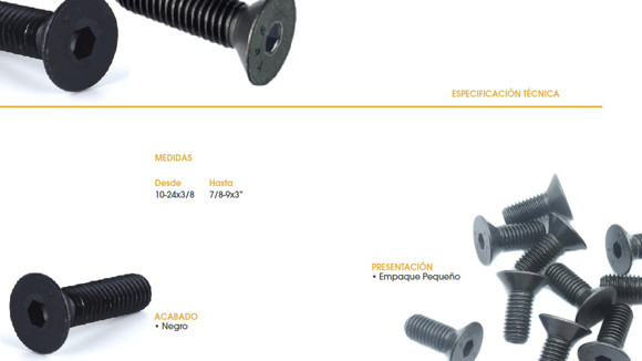 Imagen de TORNILLO ALLEN CABEZA FREZADA 1/4X1/2 NEGRO