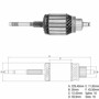 Imagen de INDUCIDO 12V FORD ESCORT/VW SANTANA  (229,3X59,9X10X35,5)