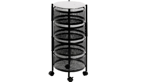 Imagen de MUEBLE NEGRO EN HIERRO C/4 ESTANTES VARIOS USOS                                                                         
