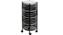Imagen de MUEBLE NEGRO EN HIERRO C/4 ESTANTES VARIOS USOS                                                                         