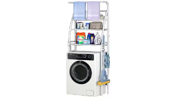 Imagen de MUEBLE BLANCO EN HIERRO SOBRE LAVARROPAS CON 3 ESTANTES                                                                 