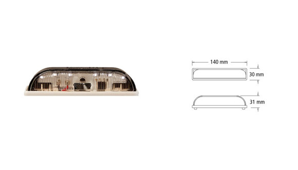 Imagen de FAROL PATENTE BAIML ELECTRONICO 6LEDS BLANCO 12/24V                                                                     