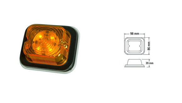 Imagen de FAROL POSICION BAIML ELECTRONICO 4LEDS AMBAR 12V/24V                                                                    