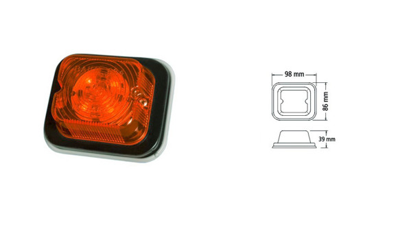 Imagen de FAROL POSICION BAIML ELECTRONICO 4LEDS ROJO 12V/24V                                                                     
