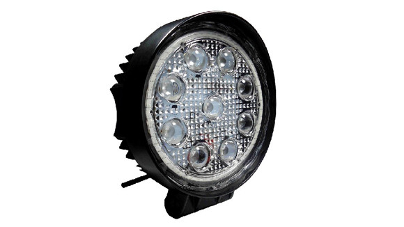 Imagen de FOCO REDONDO LUZ LED BLANCA CON BORDE AMBAR 27W 9 LEDS                                                                  