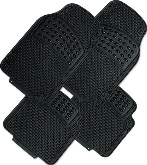 Imagen de JUEGO DE ALFOMBRAS DE GOMA COLOR NEGRO 72X43/45X45CM