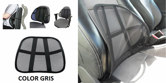 Imagen de RESPALDO ANATOMICO PARA ESPALDA/LUMBAR GRIS PARA AUTO/SILLA