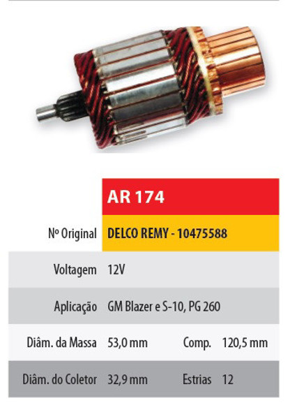 Imagen de INDUCIDO 12V ARRANQUE CHEVROLET S10/BLAZER DELCO REMY