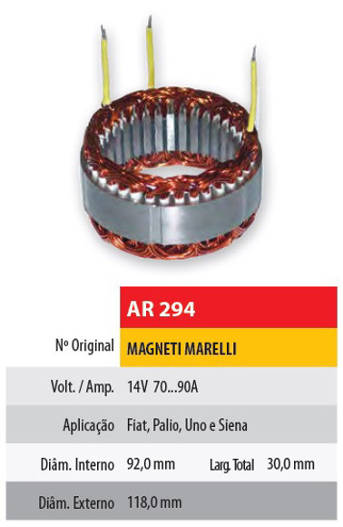 Imagen de ESTATOR 12V 90AMP MARELLI FIAT UNO/PALIO/SIENA